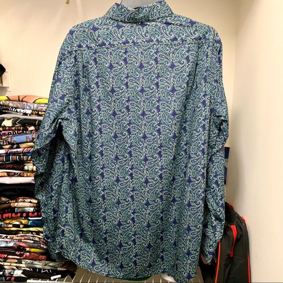 Daniel Cremieux Long Sleeve Paisley Button Shirt L - Picture 5 of 7